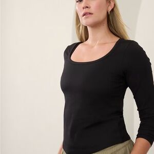 Athleta Signature Rib Square Neck Top